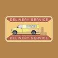 Delivery service van
