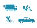 Delivery servise icon set
