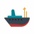 Delivery Ship icon vector image. Royalty Free Stock Photo