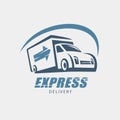 Delivery and shipping service logo template Royalty Free Stock Photo