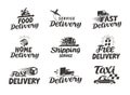 Delivery, shipping set icons. Vector illustration Royalty Free Stock Photo