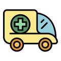 Delivery shop medicine icon color outline vector