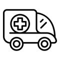 Delivery shop medicine icon, outline style