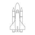 Delivery of the space shuttle.Space technology in vector symbol stock illustration web. Royalty Free Stock Photo