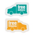 Delivery stickers Royalty Free Stock Photo