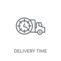 Delivery Time linear icon. Modern outline Delivery Time logo con Royalty Free Stock Photo