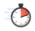 delivery timer stopwatch. chronometer measurement clock. vector cartoon icon. Royalty Free Stock Photo