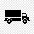 Delivery track car icon on transparent background