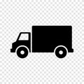 Delivery track car icon on transparent background