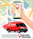 Delivery tracking & package track app cool design banner