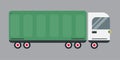 Delivery transport cargo logistic truck vector illustration. Royalty Free Stock Photo