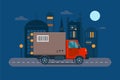 Delivery transport cargo logistic vector illustration.