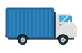 Delivery transport cargo truck vector illustration trucking car trailer transportation delivery business freight vehicle Royalty Free Stock Photo