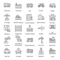 Delivery Transport Line Icons Pack