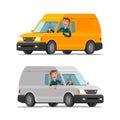 Delivery, transportation, postal service concept. Cartoon vector illustration