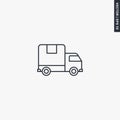 Delivery, truck auto icon, linear style sign for mobile concept and web design