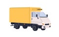Delivery truck. Cargo auto, commercial freight transport. Lorry, shipping, delivering goods. Shipment transportation