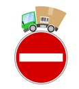 Delivery truck, concept trade restrictions