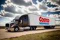 Costco Wholesale Delivery Truck Royalty Free Stock Photo