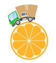 Delivery truck, fruit business