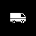 Delivery truck icon or logo - with copy space on dark background Royalty Free Stock Photo