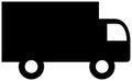 Delivery truck icon silhouette. Vector illustration