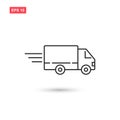 Delivery truck icon vector design isolated 3 Royalty Free Stock Photo