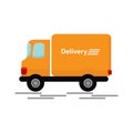 Delivery truck icon vector illustration design isolated colore Royalty Free Stock Photo