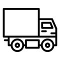 Delivery truck line icon. Van vector illustration isolated on white. Cargo outline style design, designed for web and Royalty Free Stock Photo