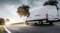 Delivery truck on the road Royalty Free Stock Photo