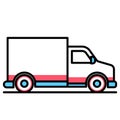 Delivery truck sign icon in flat style van vector image Royalty Free Stock Photo