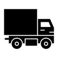 Delivery truck solid icon. Van vector illustration isolated on white. Cargo glyph style design, designed for web and app Royalty Free Stock Photo