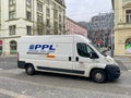 delivery truck of the transport company PPL Royalty Free Stock Photo