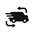 Delivery truck vector icon. Cargo truck sign vector illustration, EPS10.