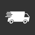 Delivery truck vector illustration. Fast delivery service shipping icon. Simple flat pictogram for business, marketing or mobile Royalty Free Stock Photo