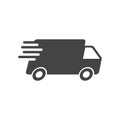 Delivery truck vector illustration. Fast delivery service shipping icon.