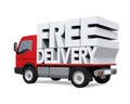 Delivery Van with Free Delivery Text