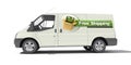 Delivery van, free shipping Royalty Free Stock Photo