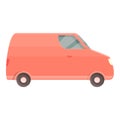 Delivery van icon cartoon vector. Lorry transport