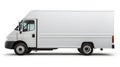 Delivery van, isolated on white background Royalty Free Stock Photo