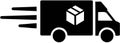 Delivery van for parcel Royalty Free Stock Photo