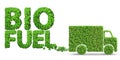 The delivery van powered by biofuel - 3d rendering