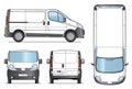 Delivery Van Template - Vector Royalty Free Stock Photo