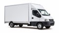 Delivery Van On White Background - Pontormo Style - 8k Royalty Free Stock Photo