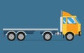 Delivery vector transport truck van and gift box Royalty Free Stock Photo