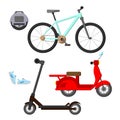 Delivery vehicles icon set