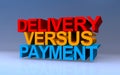 delivery versus payment on blue Royalty Free Stock Photo