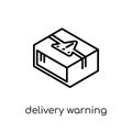 Delivery warning icon from Delivery and logistic collection.