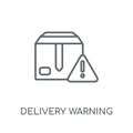 Delivery warning linear icon. Modern outline Delivery warning lo