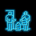 delivery water neon glow icon illustration